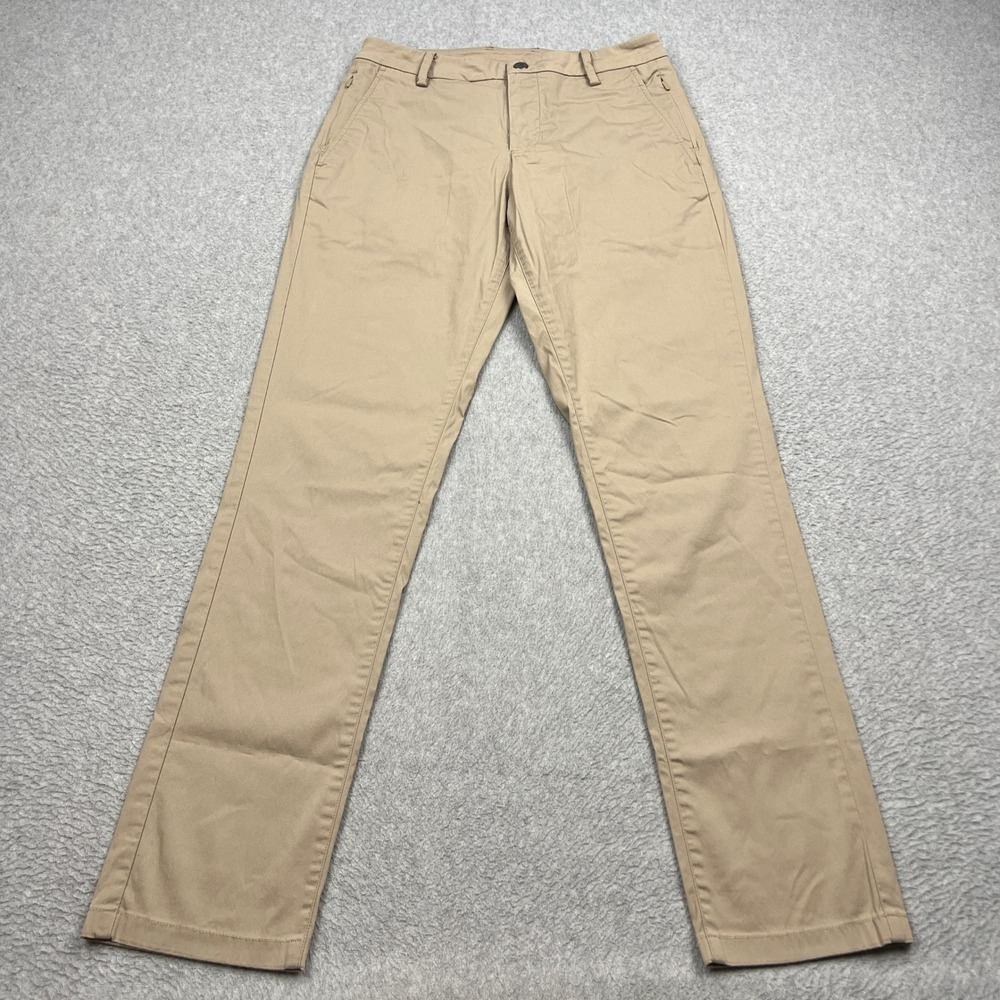 Birddogs Chino Pants Mens 30x32* Tan Khaki Built-in Liner Stretch Zipper Pockets